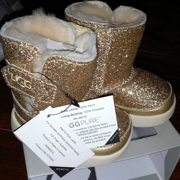 UGG Infant Keelan Glitter Boots NIB - Picture 2 of 4